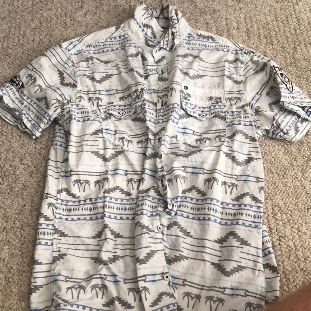 Casual white button down